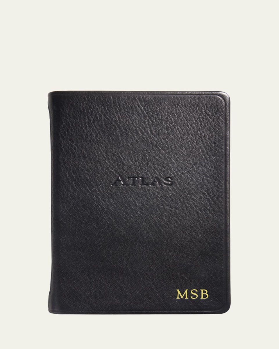 The Traveler's Atlas Leather Bound Book, Personalized